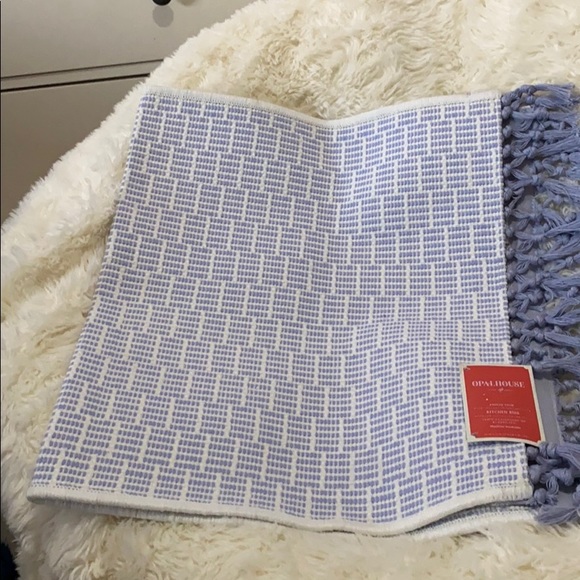 Opalhouse Accents Opalhouse 34x2 Textured Kitchen Rug Fringe Blue
